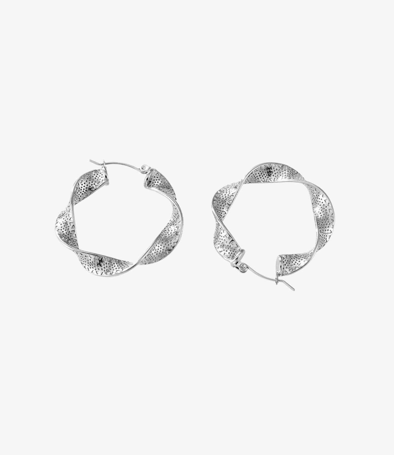 Wavy Earrings Silver