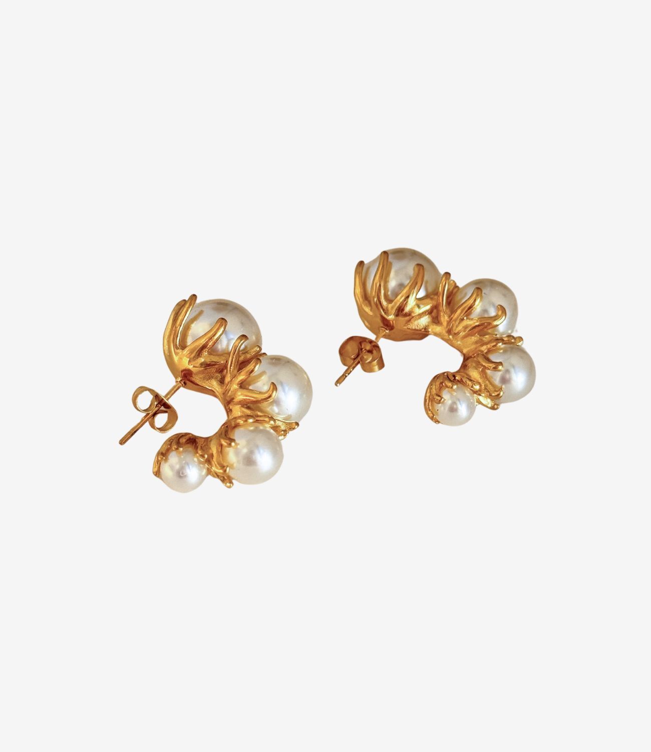 Blooming Pearl Hoops