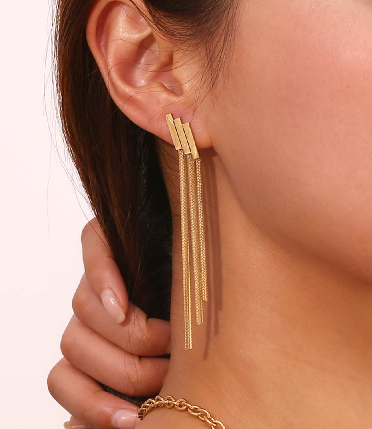 Golden Cascade Earrings