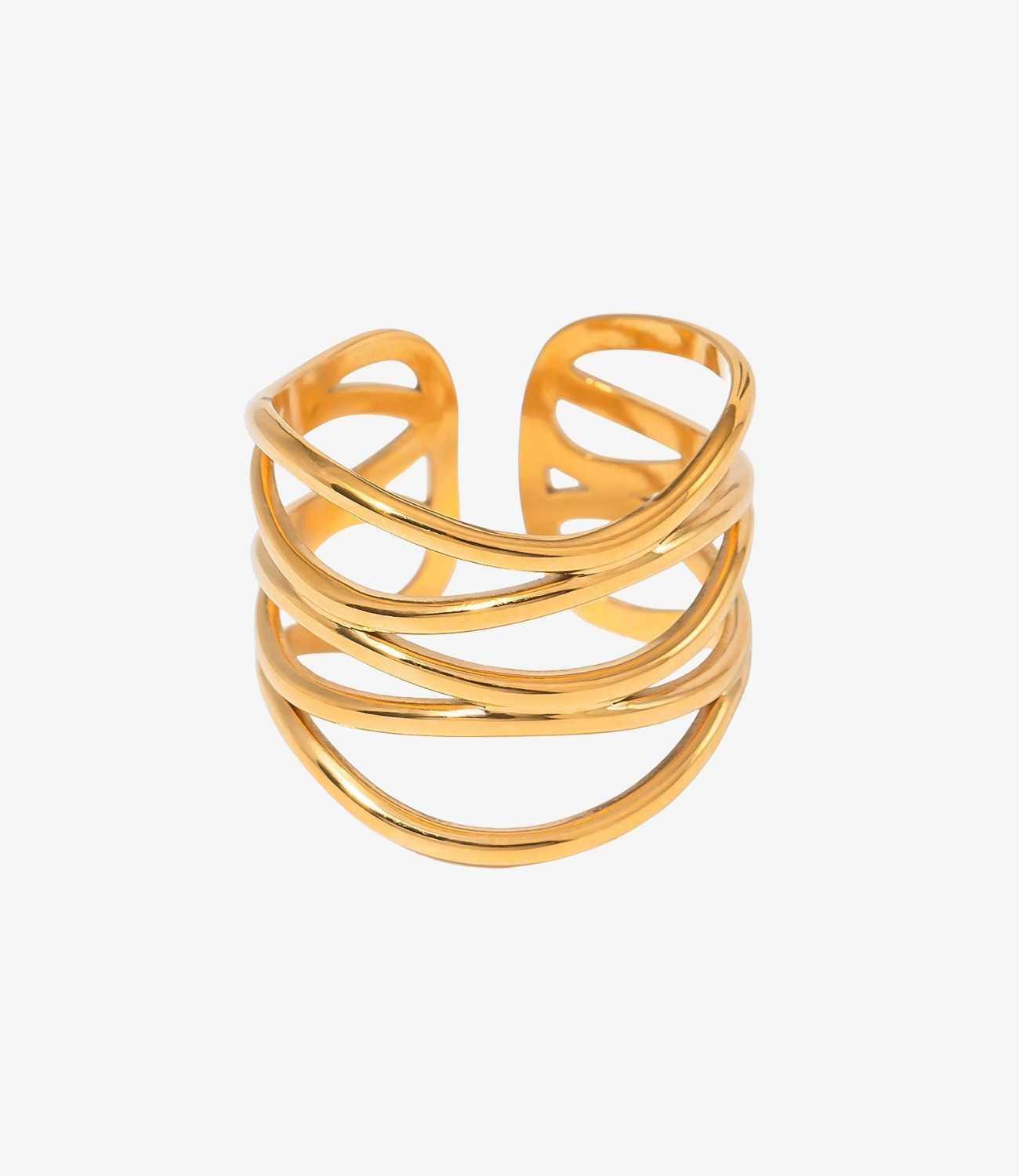 Crisscross Gold Ring