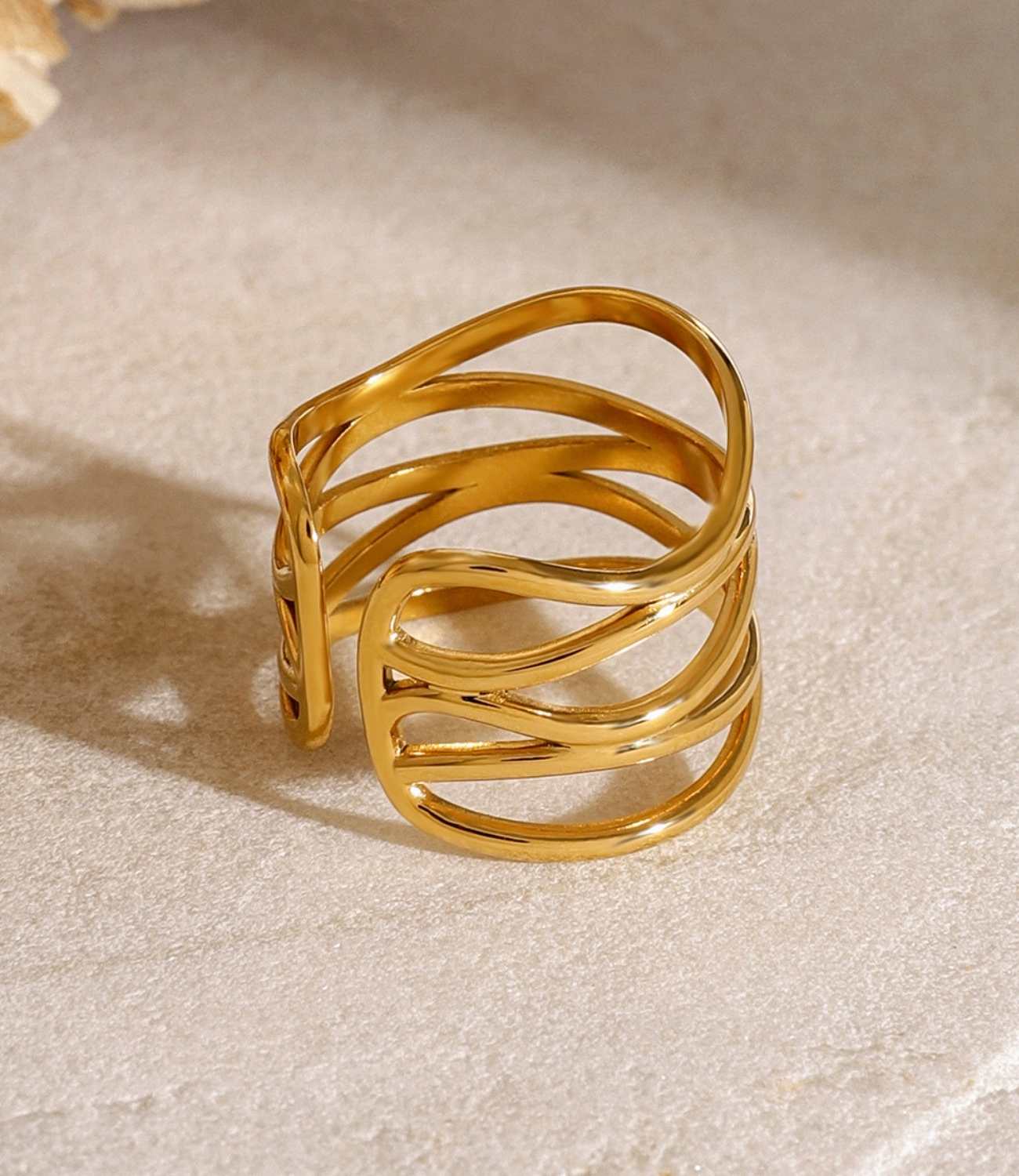 Crisscross Gold Ring